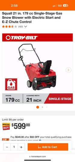 Gas Snow Blower