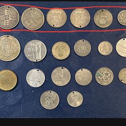 2oz : 6 Silver : A lot of 20 world coins, ideal for collectors, resellers, jewelry