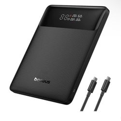 Baseus Laptop Power Bank, 100W Blade USB C Portable Laptop Charger, Super Fast Charging 20000mAh Slim Battery Pack for Laptop, MacBook Air, Dell, IPad