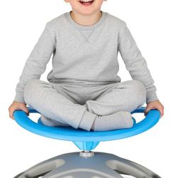 Large Size Spinning Chair for Autistic Kids, 360°Sensory Swivel Chair w/Safety Handle & Upgraded Base for ADHD Children, 220 LBS Weight Capacity Sit a