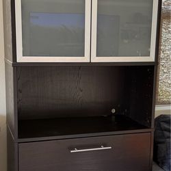 Cabinet with filing cabinet