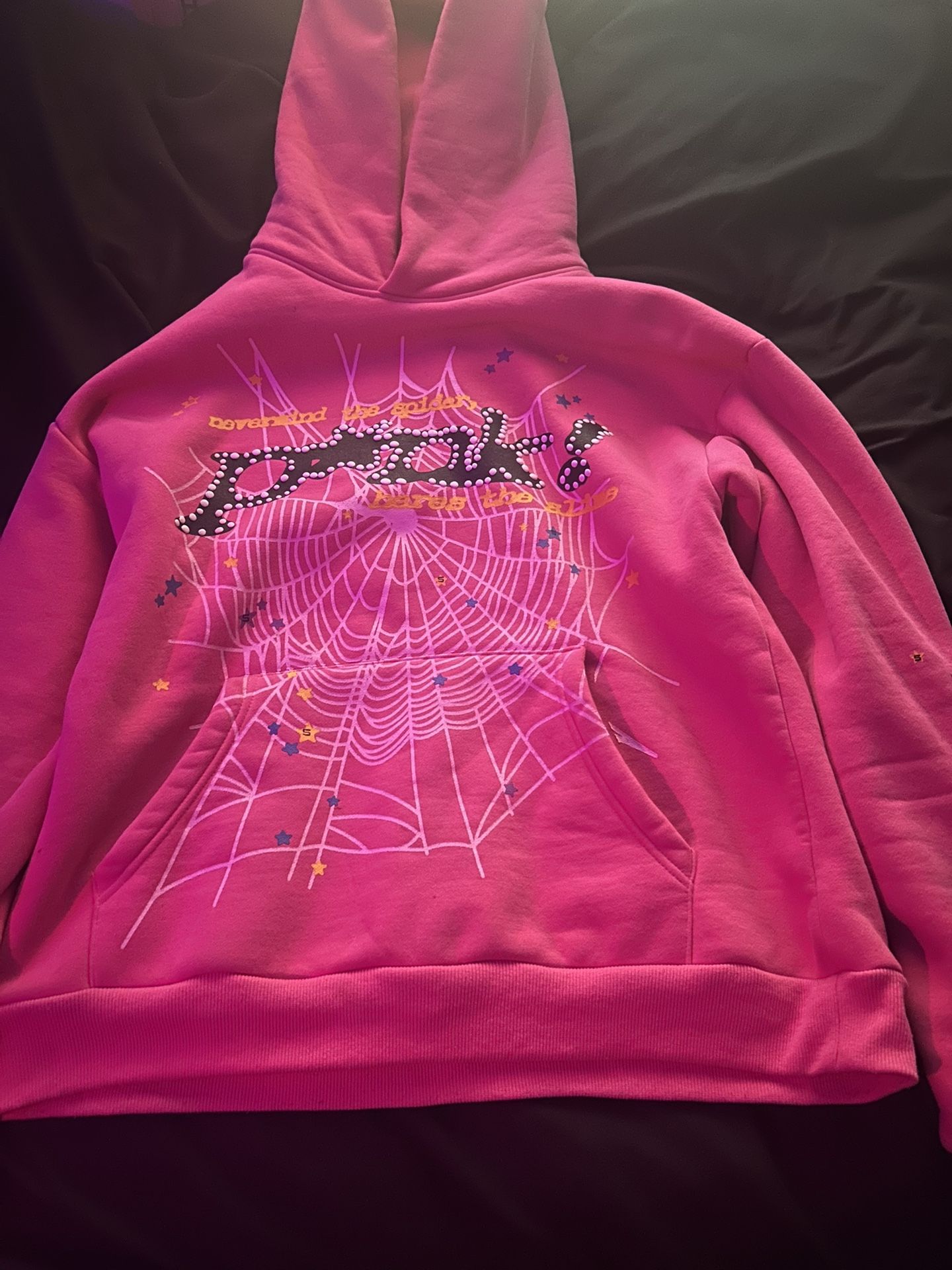 Pink spider hoodie