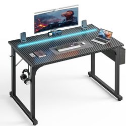 40 Inch Computer Desk with LED Lights