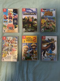 Nintendo Switch with games and Controllers