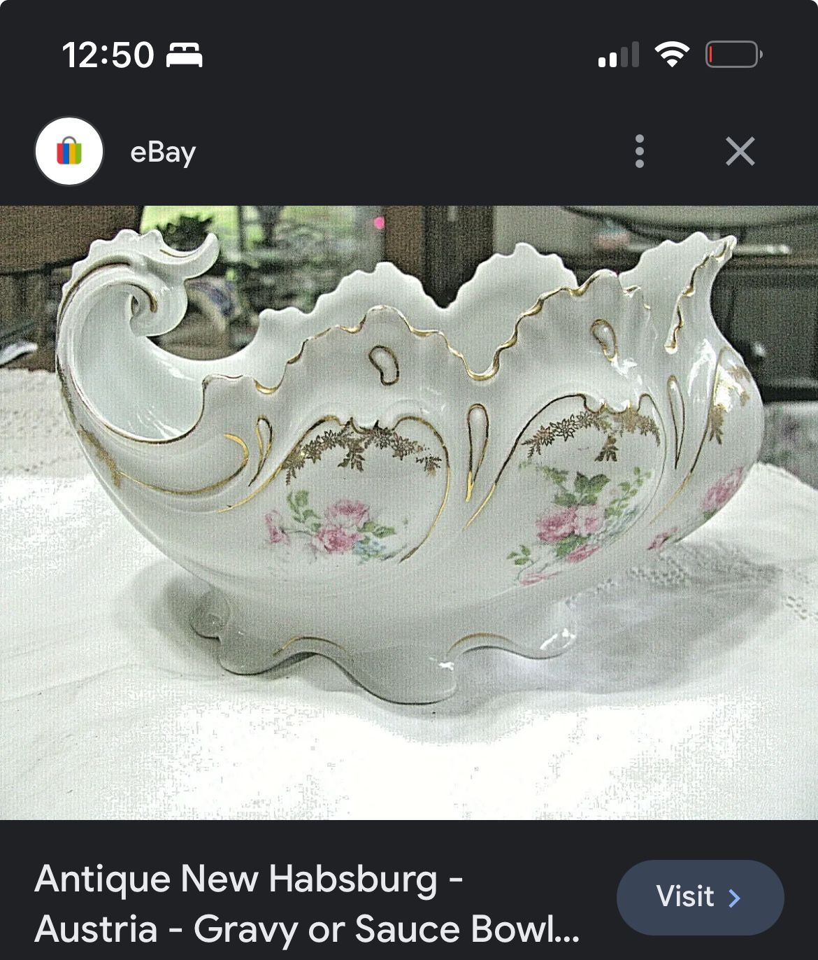 Antique New Habsburg Gravy Bowl