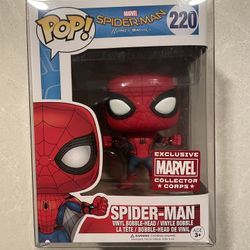 Spiderman Wingsuit Funko Pop Marvel Collector Corps MCC Spider-Man Homecoming 220 Peter Parker