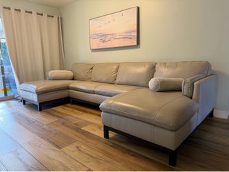 Macys Virton Leather sectional sofa