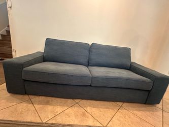 IKEA Modern Blue-Gray Sofa 🛋️ Deep Cushions & Luxury Comfort – NEGOTIABLE