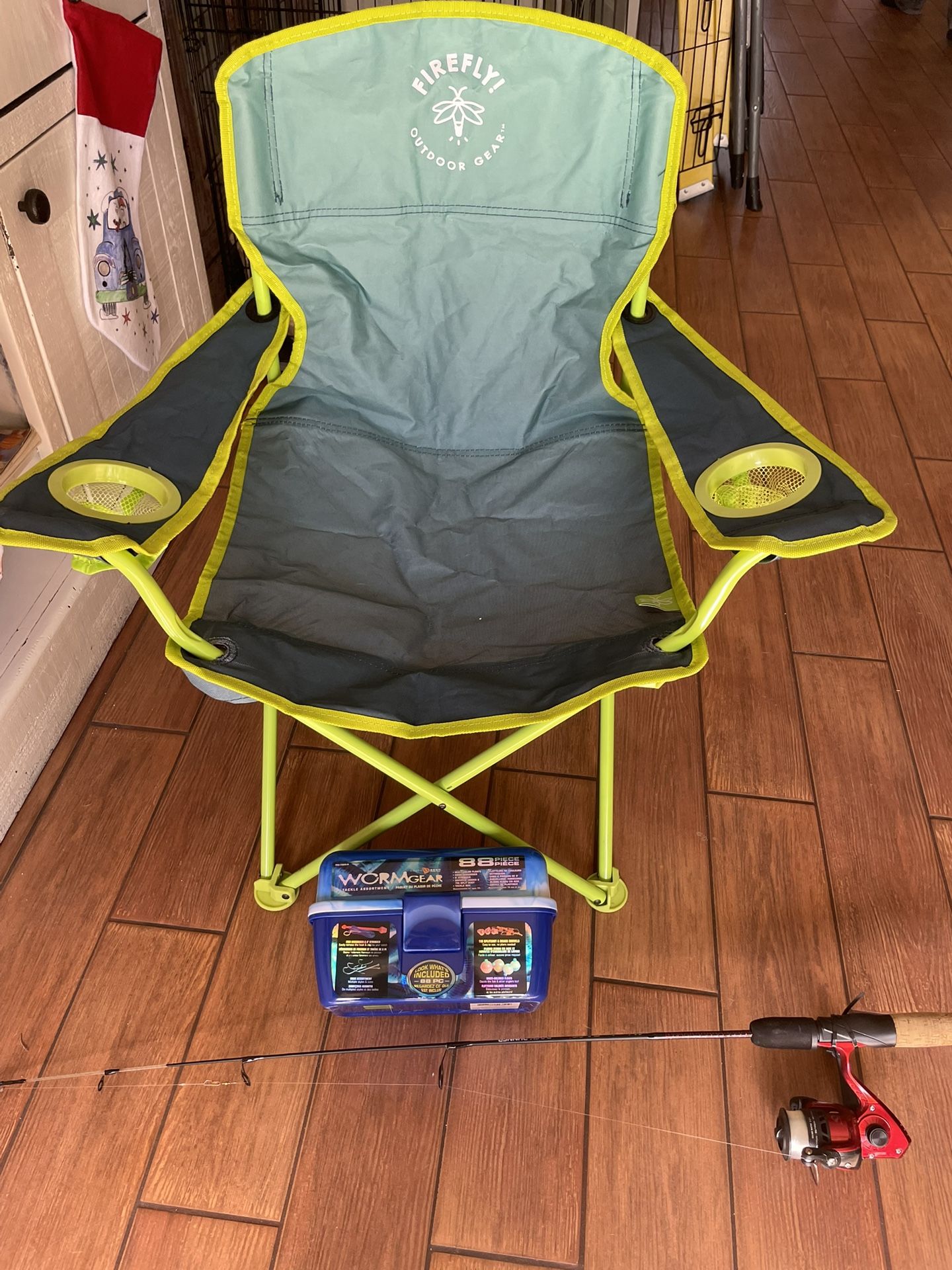 Kids Fishing Rod With Kit And Folding Chair