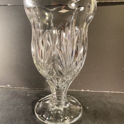 ROYAL LIMITED Czech Lead Clear Crystal Tulip Vase (Height: 11”)
