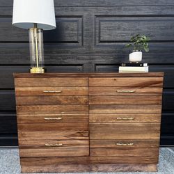 Walnut 6 Drawer Dresser – Mid Century Modern Solid Wood