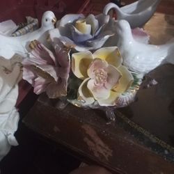 Pair Of Porcelain Italian Sculptures