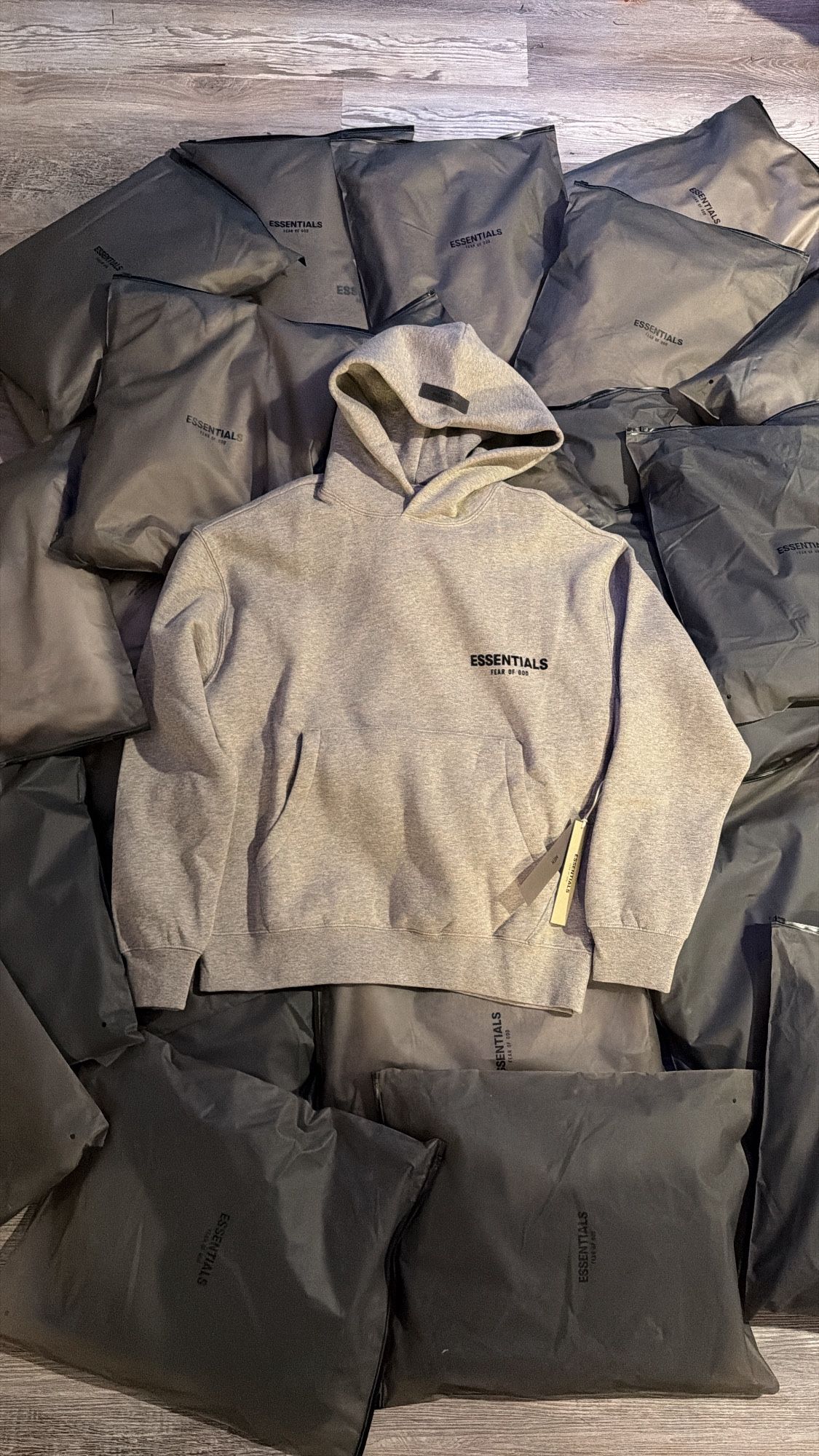 Essentials Hoodie β Dark Oatmeal (SβL)