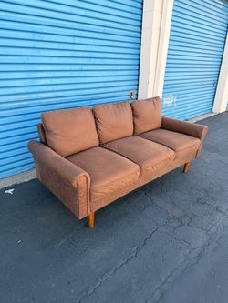 Suede 3 seater couch really nice well taken care off 72” width