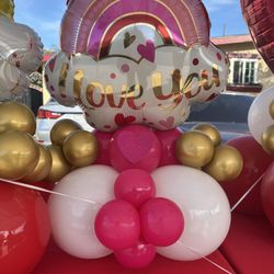 Rainbow Valentines Day Balloon 