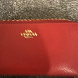 Coach Wallet In Red