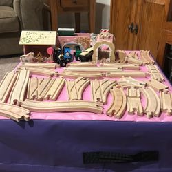Pink Railroad Track Wooden