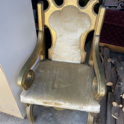 Vintage Gold Accent Chair