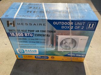 Hessaire DIY 21 SEER2 18,000 BTU WiFi 1.5-Ton Ductless Mini Split Air Conditioner, Heat Pump