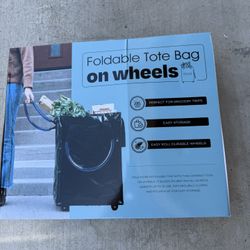 Foldable Tote Bag On Wheels .