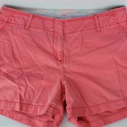 Tommy Hilfiger Shorts Womens Size 16 Coral Pink Chino Mid Rise Khaki VTG Y2K

