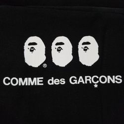 A Bathing Ape Comme Des Garcons x BAPE Black Sweatpants Joggers