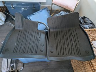 Mercedes-Benz all-weather floor mats (front pair) for the EQE, part numbers A(contact info removed)106 and A(contact info removed)006