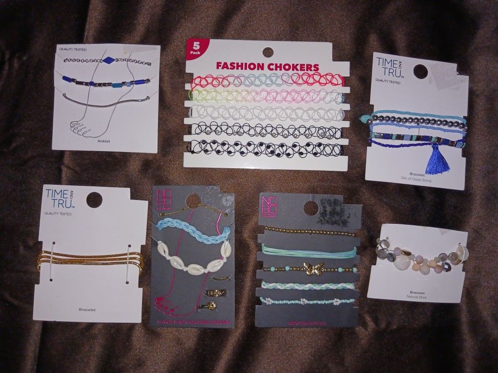 New Anklets, Bracelets, and Chokers $5 Each