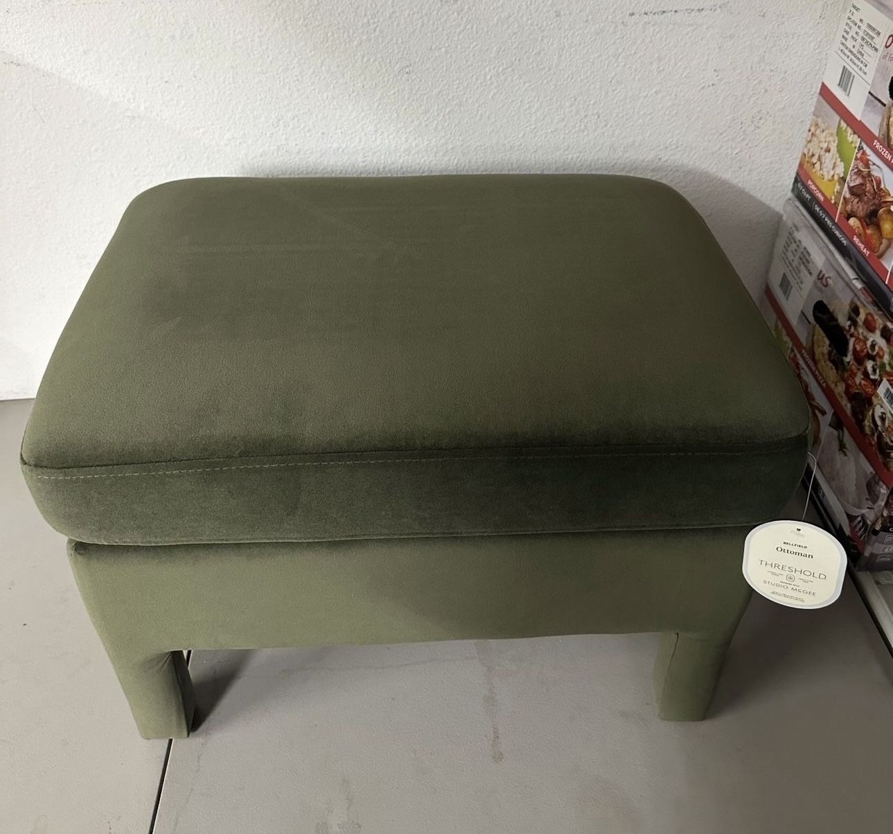 Threshold Velvet Ottoman