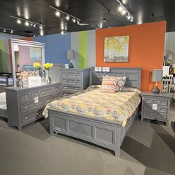 Grey 4PC Full Bedroom Set