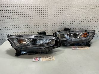 2016 2018 HONDA CIVIC HEADLIGHT LAMP PAIR OEM