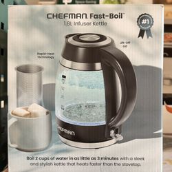 Chefman Fast Boil 1.8L Infuser Kettle Brand New In Box 