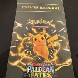 Pokemon Paldean fates booster bundle display