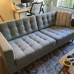IKEA MORABO sofa, Gunnared light green/wood (Excellent Condition