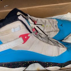 Jordan 6 Rings White Light Blue Fury