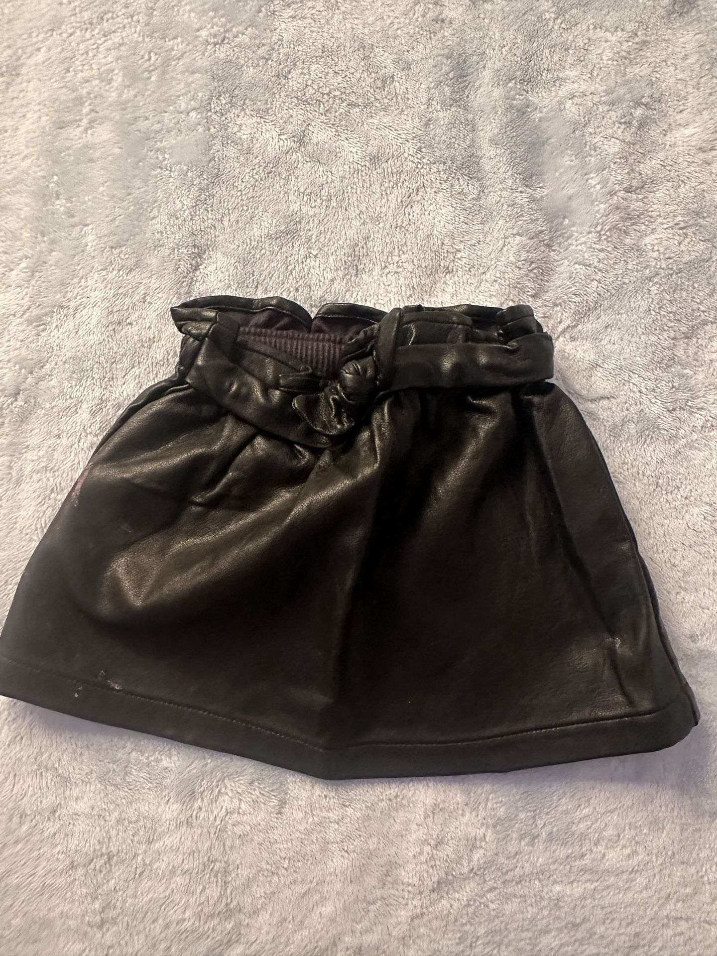 Toddler Girl Leather Skirt  