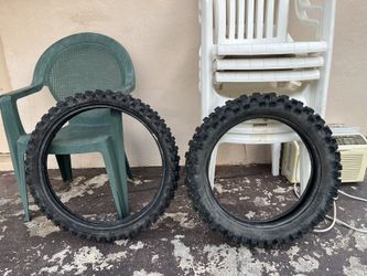 Pair Of Dirt Bike Motorcycle Tires . 100.00 For Both Tires