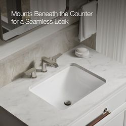 Caxton Vitreous Undermount Rectangular Bathroom Sink