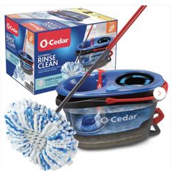 O-Cedar RinseClean Deep Clean Microfiber Spin Mop, Clean with Clean Water (The Home Depot Exclusive)