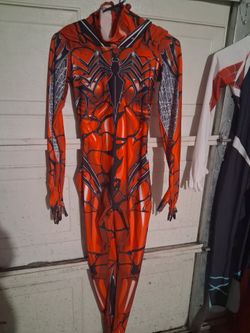 Red Symbiote Spider Bodysuit Costume