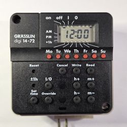 Grasslin DIGI 14-72/1-L Programmable Electronic Time Switch 120VAC 50/60 Hz.