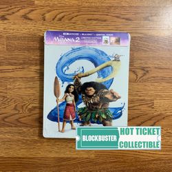 Moana 2 (Limited-Edition Collectible Steelbook) 4K UHD Blu-ray Combo Pack [4K UHD Blu-ray + Blu-ray + Digital Code]