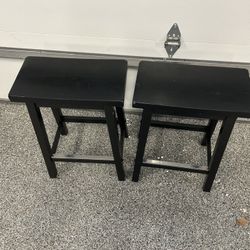 2 Black Stools 
