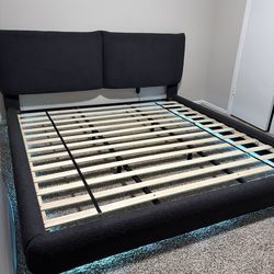 New in Box King Size Bed With LED Lights $10DOWN