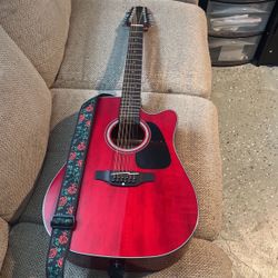 Takamine G Series 12 String Guitar With Bridge Doctor Installed And Strap