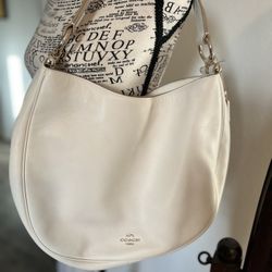 Beautiful Coach White/Cream Super Soft Leather
