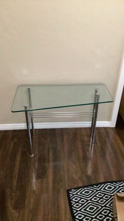 Glass Table with Chrome Legs Vintage