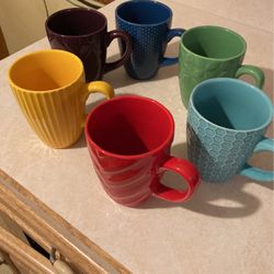 Set of 6 Large Coffee Mugs