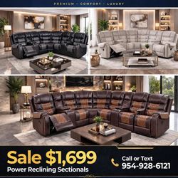 Brand new recliner sectionals- shop now pay later