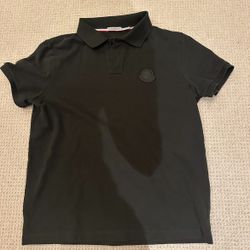 Men’s Moncler Polo Shirt Green Dark Green Designer Polo Shirt Authentic Medium Sized